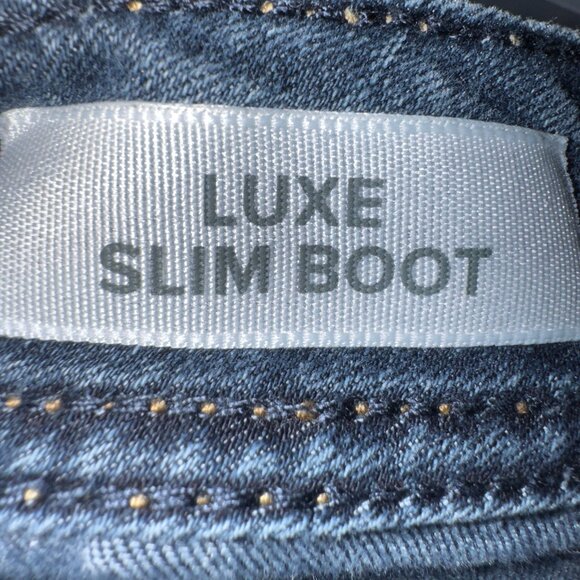 Torrid Women's Plus Size 24 Dark Wash Denim Mid Rise Luxe Slim Bootcut Jeans - Picture 6 of 8